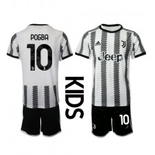 Juventus Paul Pogba #10 Hjemmedraktsett Barn 2022-23 Kortermet (+ korte bukser)
